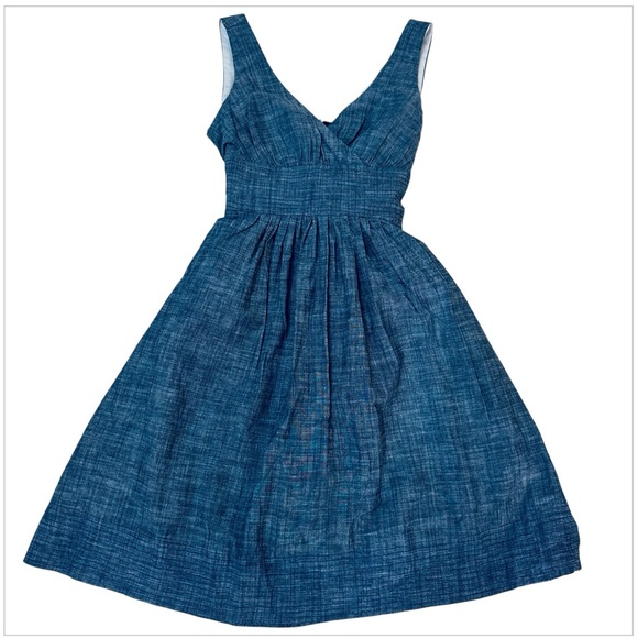 VB Smart Tank Dress Size 4 Blue Sleeve Cotton - Picture 1 of 6